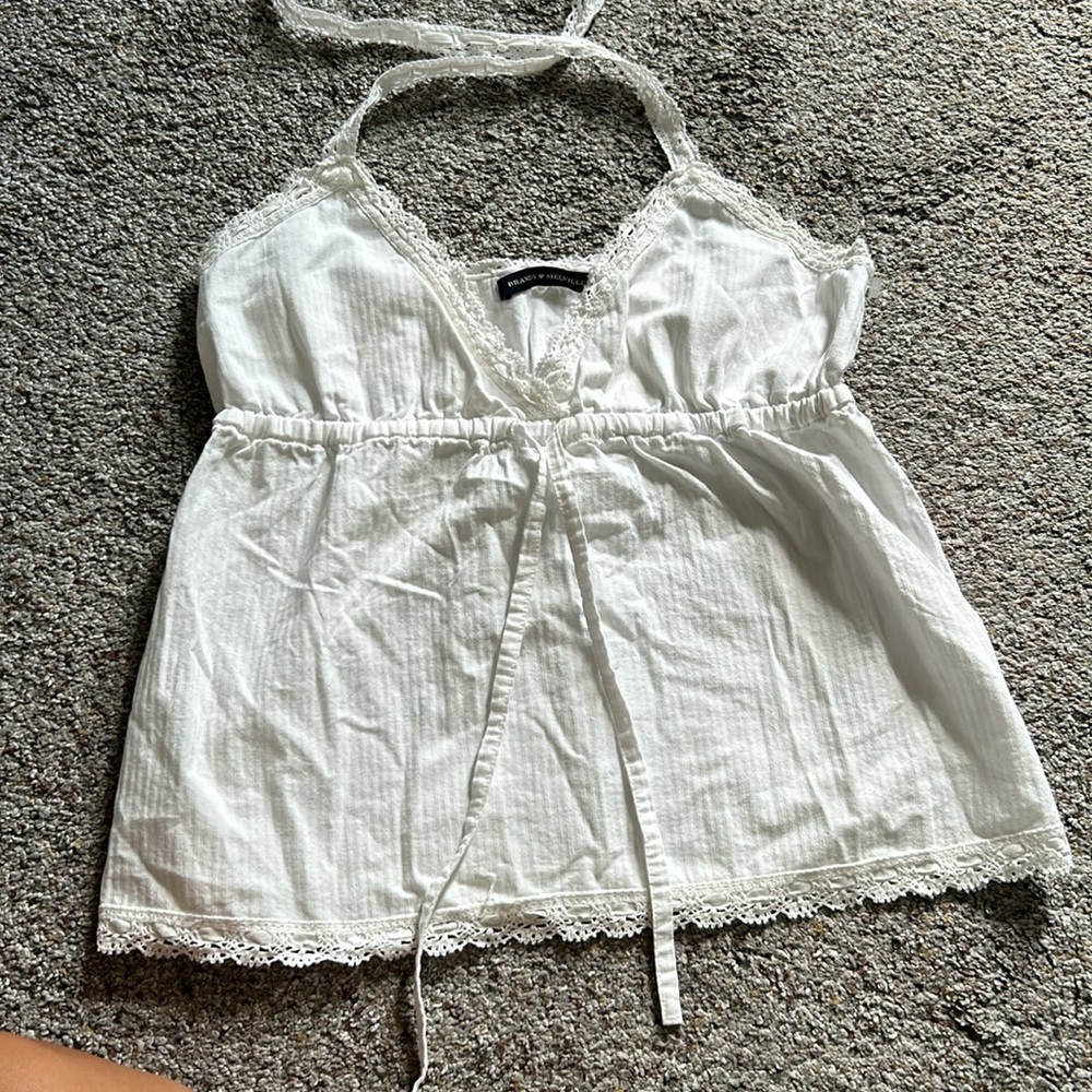 Brandy Mellive White Lace top